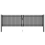 Garden Fence Gate Steel 400x75 cm Anthracite 146333