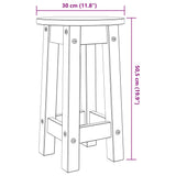 Bar Stools 2 pcs White Solid Wood Pine 4005701
