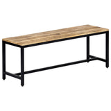 Dining Bench 120 cm Solid Rough Mango Wood 247814