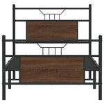 Bed Frame without Mattress Brown Oak 80x200 cm Engineered Wood 4106850