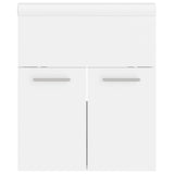 Sink Cabinet with Built-in Basin White Engineered Wood 3070811