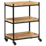 Kitchen Trolley 60x40x80 cm Solid Rough Wood Mango 374063