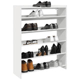 Shoe Rack White 80x25x100 cm Engineered Wood 859896