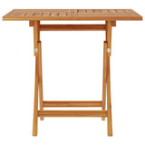 Folding Garden Table Natural 90 x 90 x 75 cm Solid Teak Wood 42042411