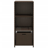 Garden Storage Cabinet Brown 50x55x115 cm Poly Rattan 365548
