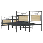 Bed Frame without Mattress Sonoma Oak 120x190 cm Small Double Engineered Wood 4106807