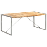 Dining Table 180x90x75 cm Solid Rough Mango Wood 321564