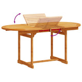 7 Piece Garden Dining Set Solid Wood Acacia and Textilene 3279309