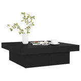 ZNTS Coffee Table Black 90x90x28 cm Engineered Wood 806913