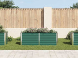 Garden Raised Bed Galvanised Steel 160x40x77 cm Green 44849