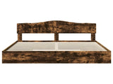 Storage Bed with Drawer Smoked Oak 180 x 200 cm Engineered Wood 3413072