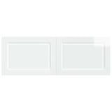 Wall-Mounted Headboard UTRECHT High Gloss White Engineered Wood 897839