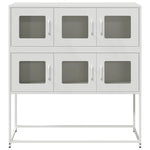 ZNTS Sideboard White 100.5x39x107 cm Cold-rolled Steel 853427