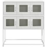 ZNTS Sideboard White 100.5x39x107 cm Cold-rolled Steel 853427