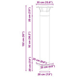 Chimney Extension Silver 35 x 35 x 132 cm Stainless steel 42008454