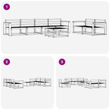 Outdoor Sofa Set 7 pcs White 3386098