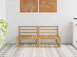 2 Piece Outdoor Middle Sofa Solid Acacia Wood White 901462