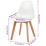 Dining Chairs 6 pcs White Plastic 244773