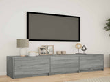 TV Cabinet with LED 165x34x40 cm Grey Sonoma Engineered Wood 3418719