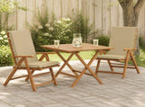 High Back Chair Cushion GEMERT 2 pcs 100% Polyester Beige 945900