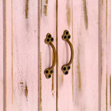 Sideboard Light Pink 110x35x70 cm Solid Mango Wood 247764