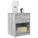 Bedside Cabinets 2 pcs with Drawer Grey Sonoma 40x34x50 cm 858778