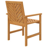 Garden Dining Chair Set of 4 Natural wood Solid acacia wood 3155975