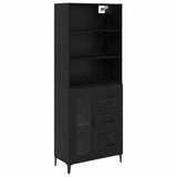 Highboard Black Oak 69.5 x 34 x 180 cm Engineered Wood 3416101