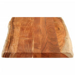 ZNTS Table Top 100x60x2.5 cm Rectangular Solid Wood Acacia Live Edge 370622