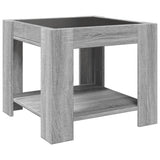 Coffee Table with LED Grey Sonoma 53x53x45 cm Engineered Wood 847544