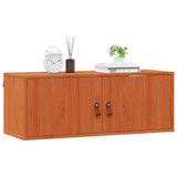 Wall Cabinet 2 pcs Wax Brown 80 x 30 x 30 cm Solid Pine Wood 869949