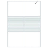 Walk-in Shower Wall White 140x195 cm Clear ESG Glass 152154