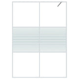 Walk-in Shower Wall White 140x195 cm Clear ESG Glass 152154