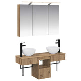 Bathroom Cabinet Set 4 pcs 100 x 14.5 x 70 cm Engineered Wood 3406262