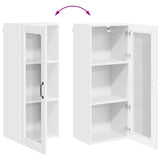 Wall Glass Cabinet LUCCA High Gloss White 40 x 31 x 100 cm 885099
