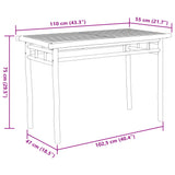 Garden Dining Table 110x55x75 cm Bamboo 368031