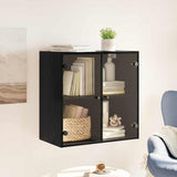 Wall Cabinet Black Oak 68 x 37 x 68.5 cm Engineered Wood 882912