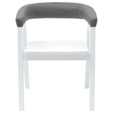 Dining Chairs 2 pcs White 54 x 57 x 73 cm Solid Rubber Wood 42020426