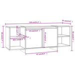 TV Cabinet Concrete Grey 130x35x50 cm Engineered Wood 809588
