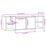 TV Cabinet Black 130x35x50 cm Engineered Wood 809585