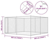 Outdoor Dog Kennel 383x383x185 cm 145028