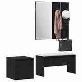 Hallway Furniture Set 3 pcs Black oak 80 x 31 x 40 cm 3332525