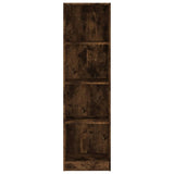 4-Tier Book Cabinet Smoked Oak 40x24x143 cm Engineered Wood 816065
