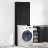 Washing Machine Cabinet Black Oak 64x25.5x190 cm 862064