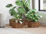 Planter Basket with Storage 3 pcs Brown 42020966