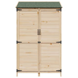 Garden Shed Natural 106.5 x 56 x 176 cm Solid Fir Wood 42033448