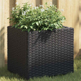 Garden Planters 2 pcs Black 36x30x32 cm Poly Rattan 3210531