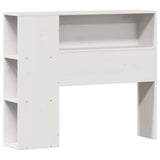 Bookcase Bed without Mattress White 100x200cm Solid Wood Pine 3322376