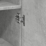 Slim Storage Cabinet Concrete Grey 40x42.5x225 cm Engineered Wood 3281276