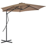 Garden Parasol with Steel Pole 300 cm Taupe 44888